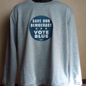 Gray Save Our Democracy Sweater